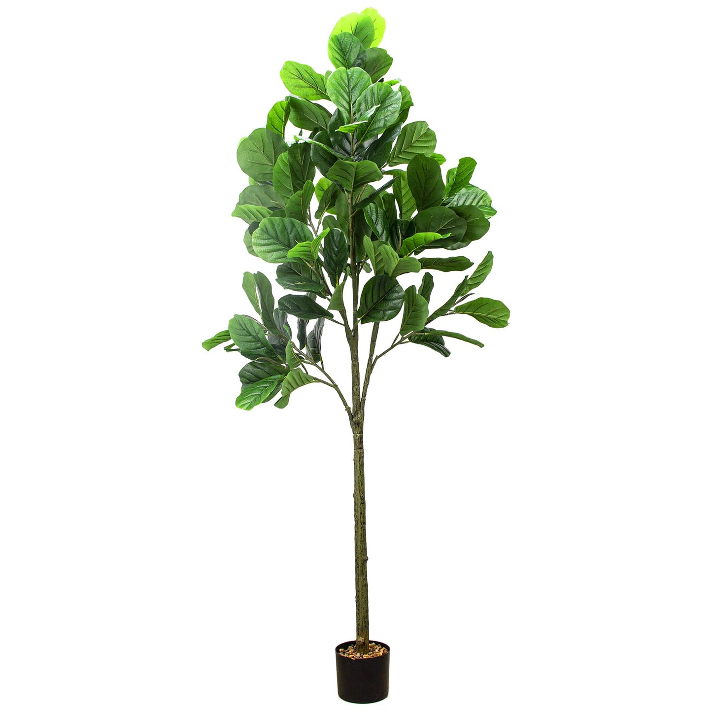 SZHLUX 6.2FT Artificial Fiddle Leaf Fig Tree, Artificial Plants for Home Decor Indoor, Lifelike Evergreen Fake Artificial Ficus Tree Perfect Match for Home Office Decoration