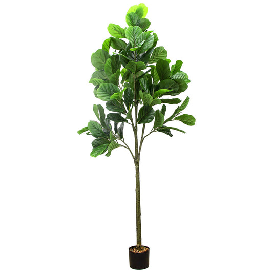 SZHLUX 6.2FT Artificial Fiddle Leaf Fig Tree, Artificial Plants for Home Decor Indoor, Lifelike Evergreen Fake Artificial Ficus Tree Perfect Match for Home Office Decoration