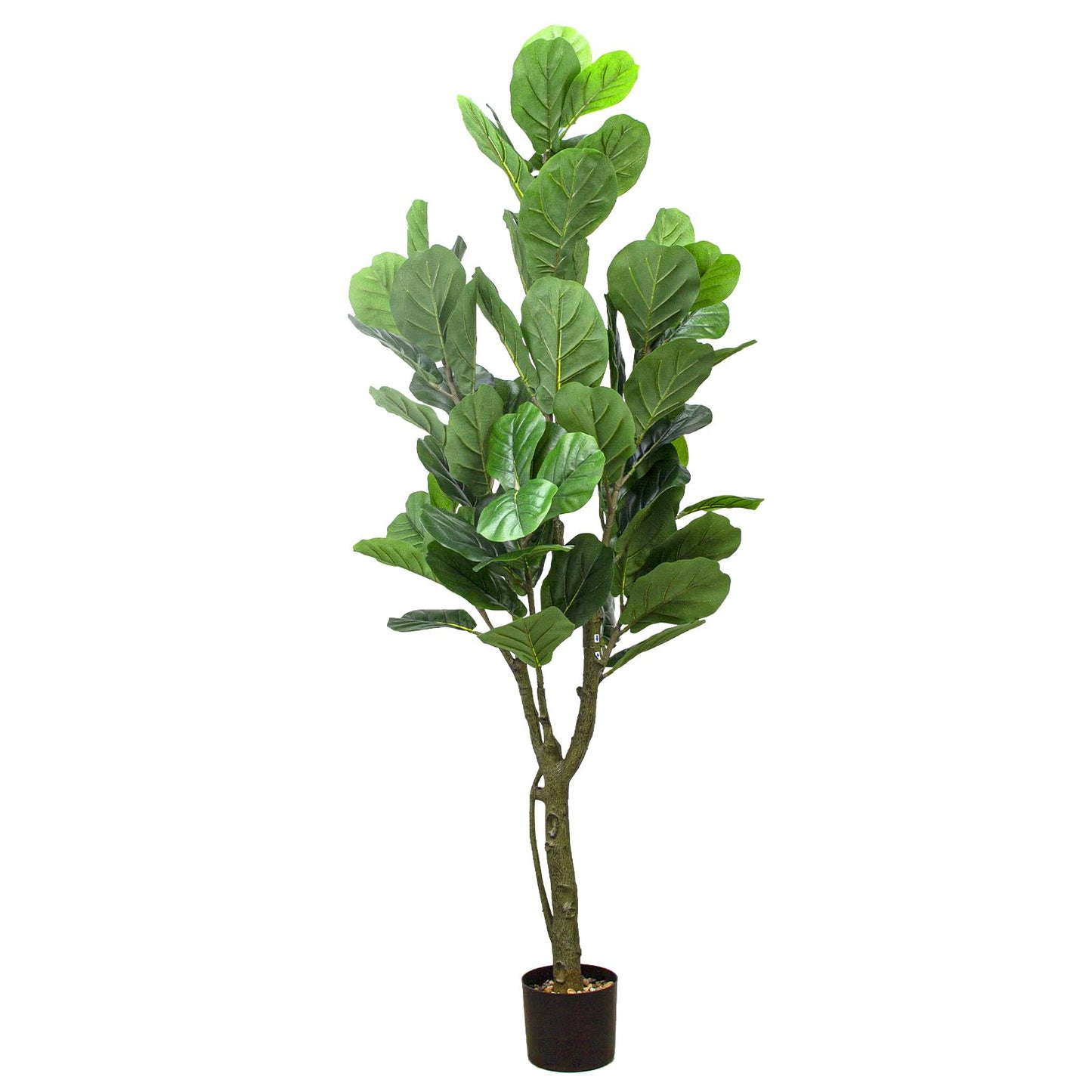 SZHLUX 5.2FT Artificial Fiddle Leaf Fig Tree, Artificial Plants for Home Decor Indoor, Lifelike Evergreen Fake Artificial Ficus Tree Perfect Match for Home Office Decoration